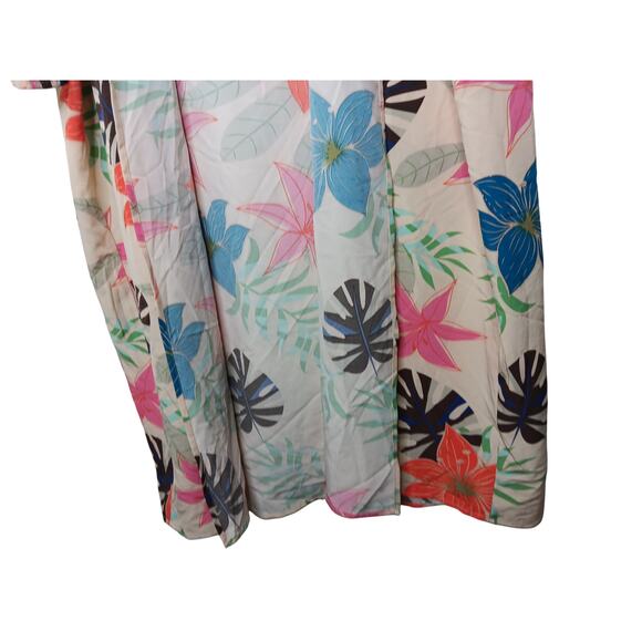 Easel 1X Kimono Duster Longline Floral Print Open Front Lightweight Cover - Picture 6 of 12